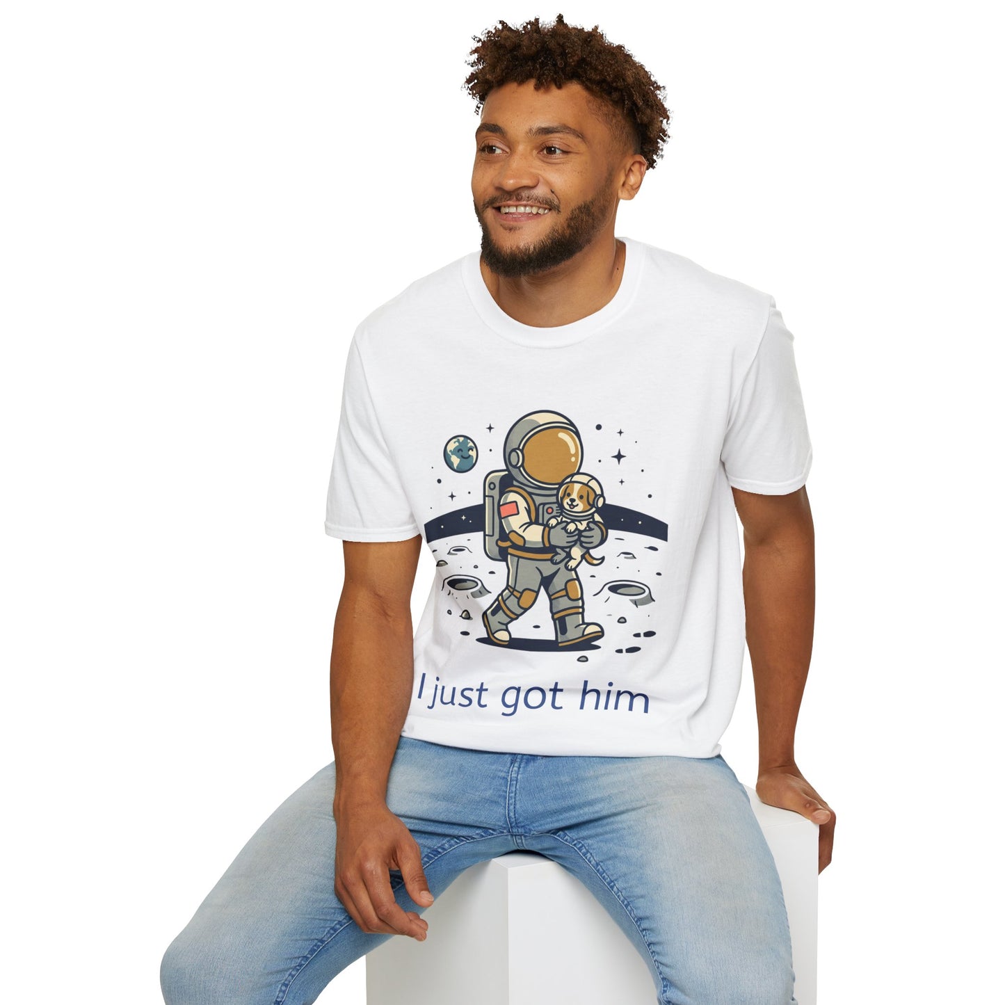 I Just Got Him Cute Space Rescue Tee